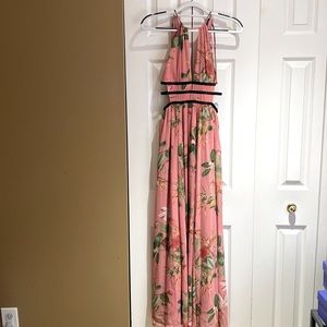Express floor length floral maxi dress size extra small